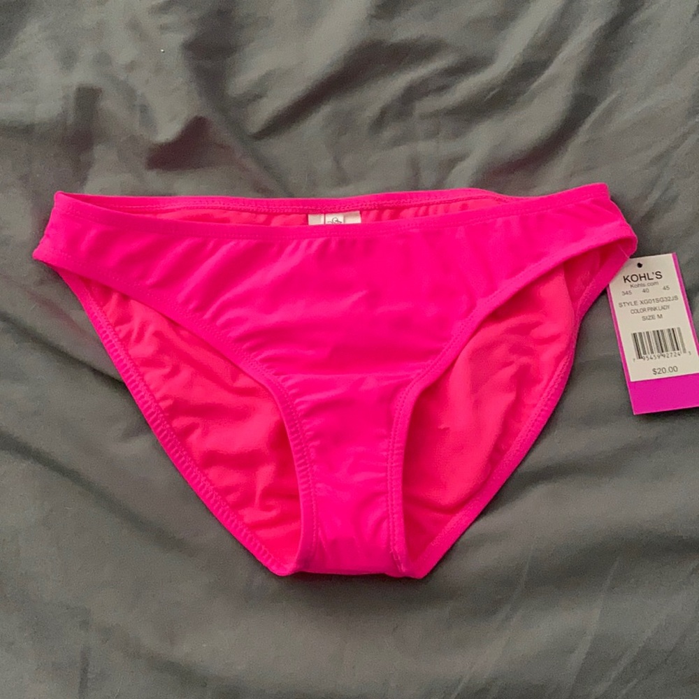 Neon pink bikini bottoms